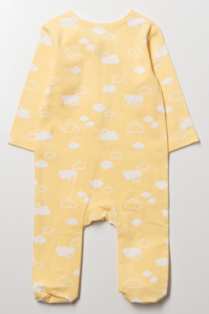 Clouds Babygrow Yellow (3)