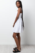 Strappy Fit And Flare Dress White (1)