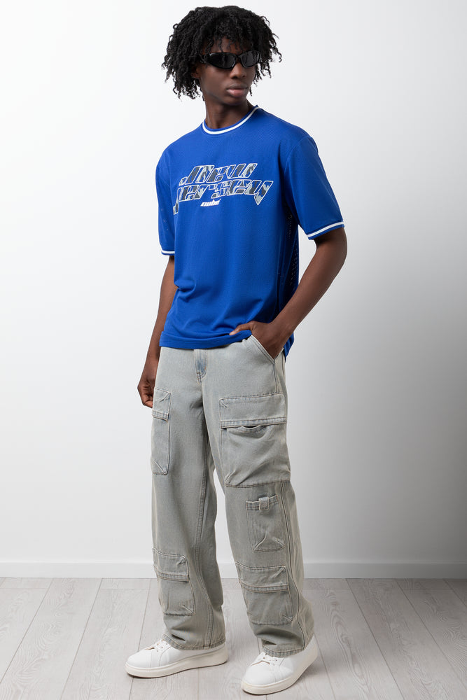 Mesh Sports T-Shirt Blue (1)