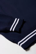 Unisex Long Sleeved Jersey Striped Navy White (1)