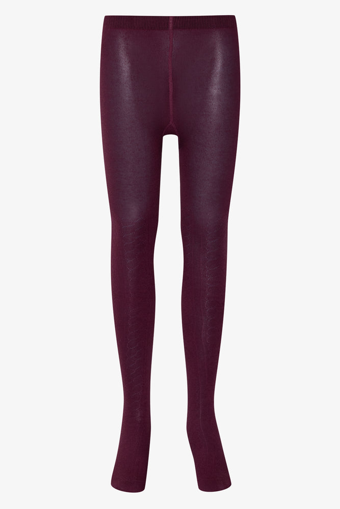 2 Pack Floral Tights Burgundy And Dark Grey