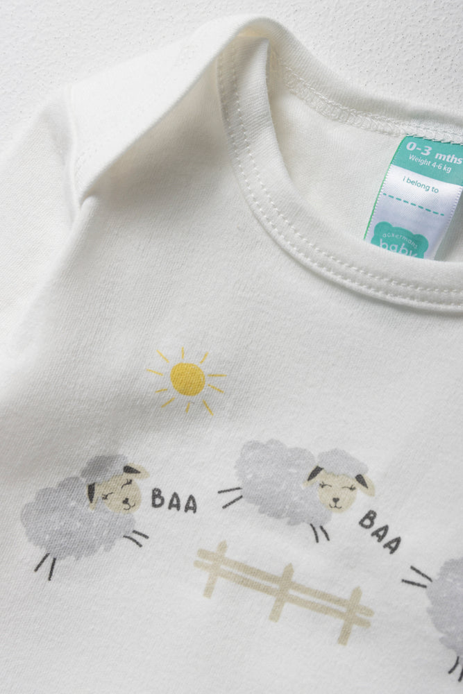 4 Pack Long Sleeve Bodyvests Grey, Blue And White (3)