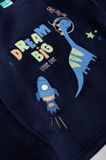 Dinos In Space Island Fleece Pyjama Navy (1)