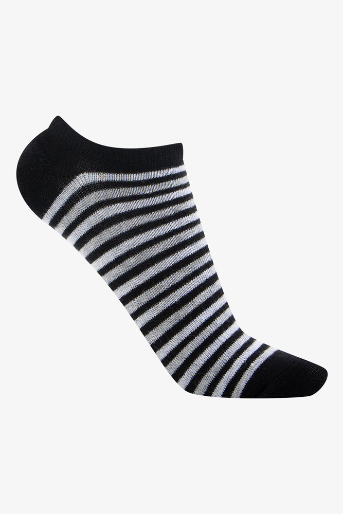 5 Pack Low Cut Socks Black, Grey And White (5)