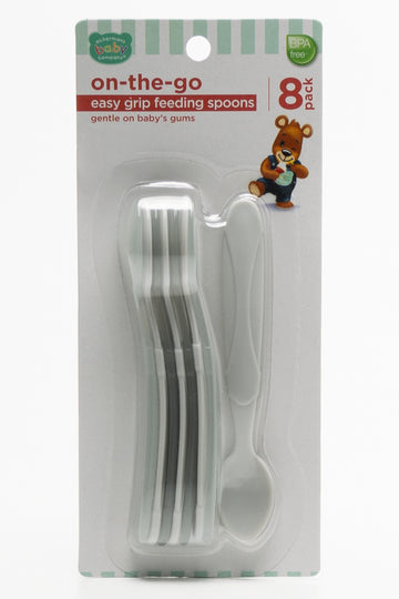 ABC 8 Pack On The Go Spoons Light Grey