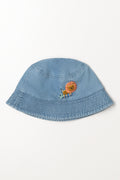 Lion Denim Bucket Hat Blue