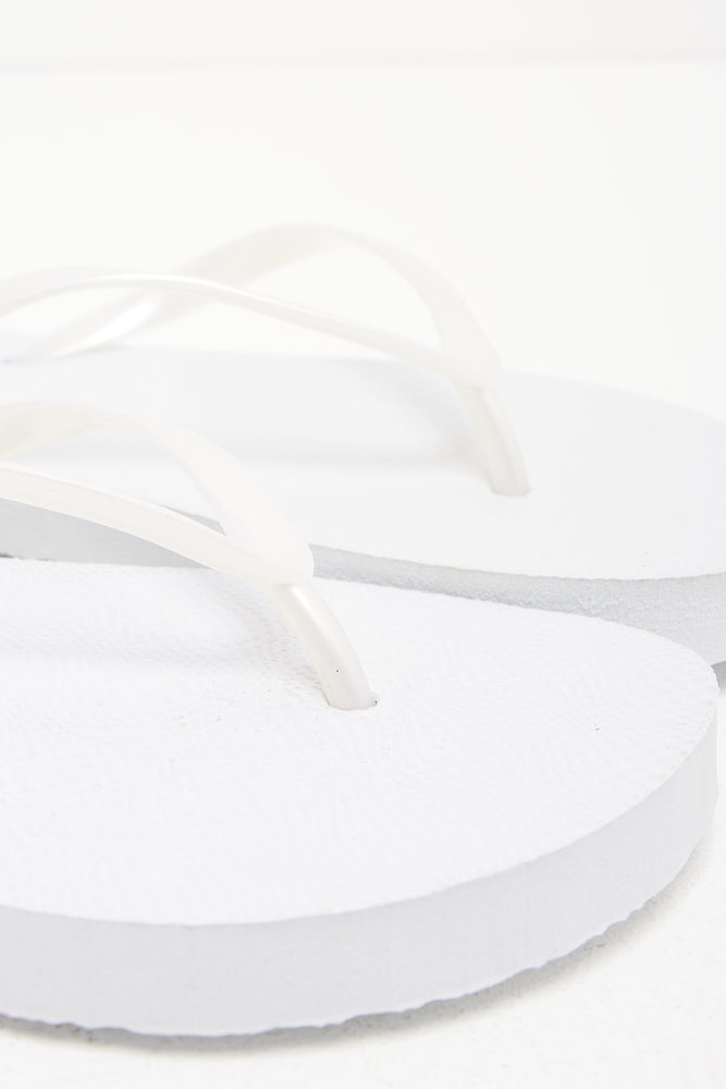 Plain Flip Flop White (2)