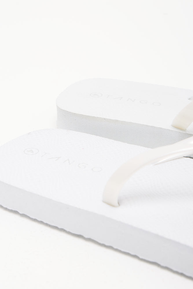 Plain Flip Flop White (3)