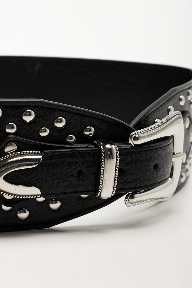Stud Waist Belt Black