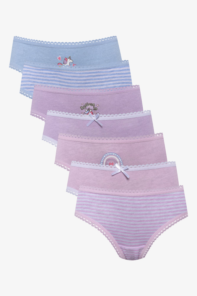 7 Pack Unicorn Bikini Panties Multi