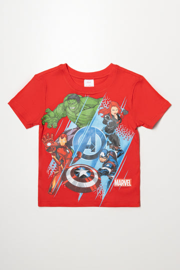 Avengers Short Sleeve T-Shirt Red