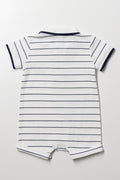 Stripe Golfer Romper White (2)