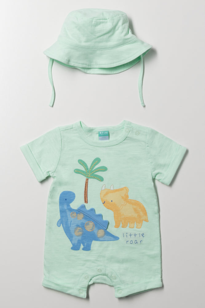 Dino Romper Set Green