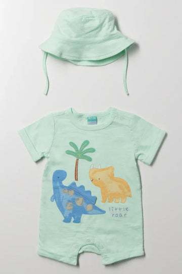 Dino Romper Set Green