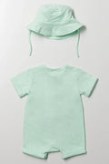 Dino Romper Set Green (3)