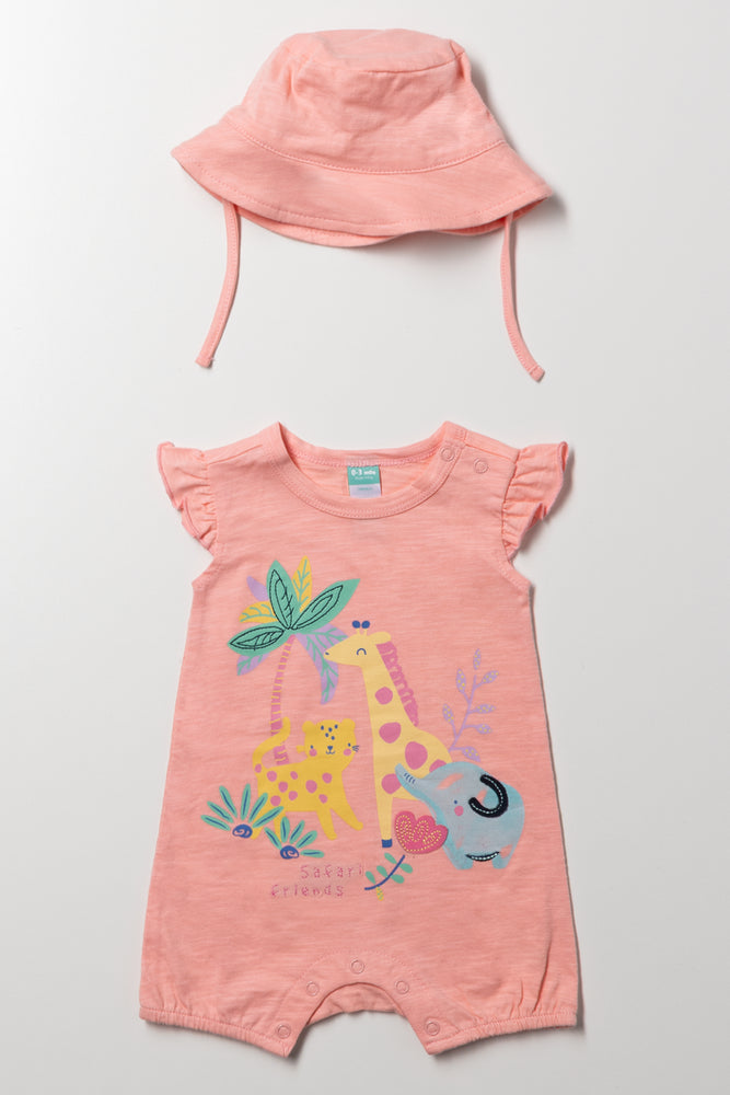 Safari Romper Set Pink