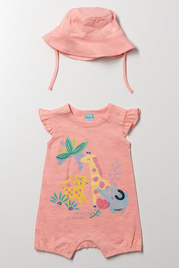 Safari Romper Set Pink