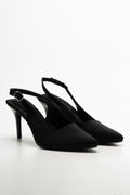 Sling Back Heels Black