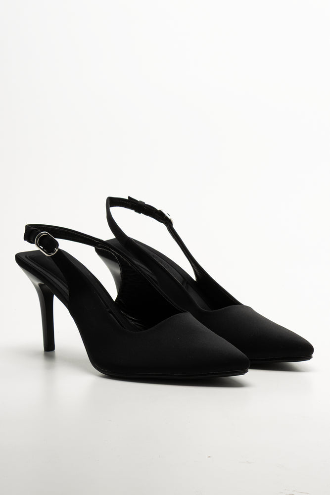 Sling Back Heels Black
