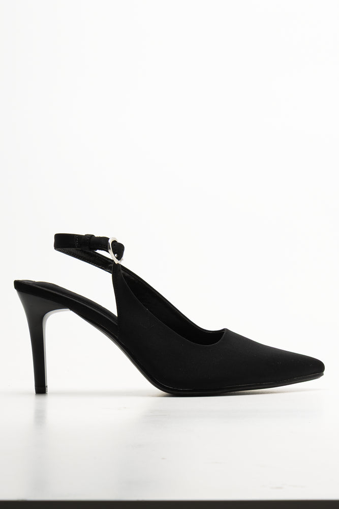 Sling Back Heels Black (1)