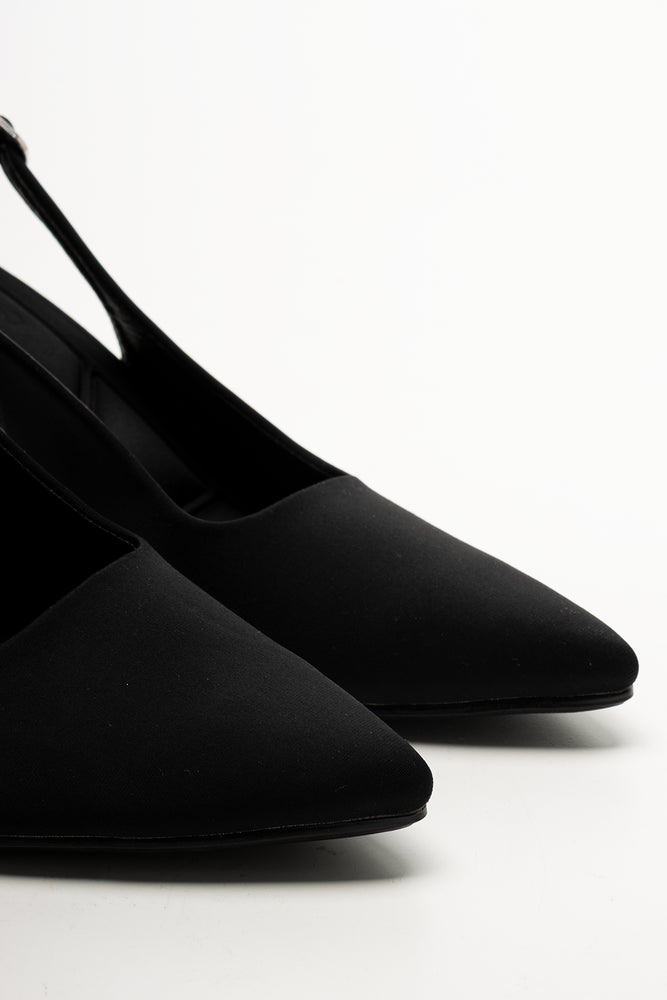 Sling Back Heels Black (2)