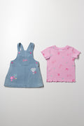 Barbie Pinafore Set Denim & Pink (3)