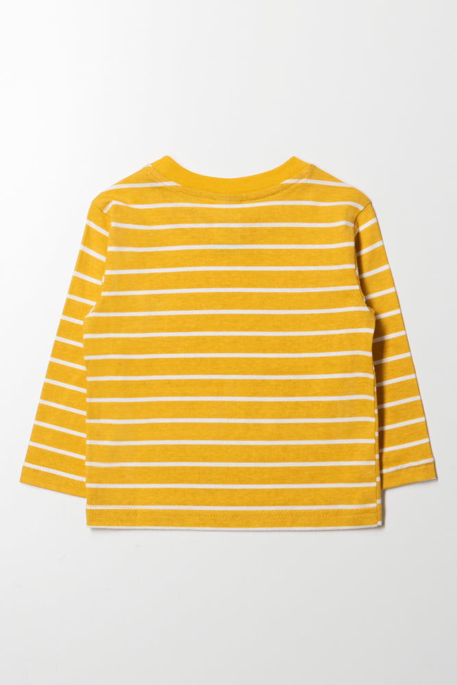 Long Sleeve Stripe T-Shirt Yellow (2)
