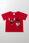 Lilo And Sitich Short Sleeve T-Shirt Red