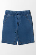 SHORTS DENIM PULL ON MED BLUE