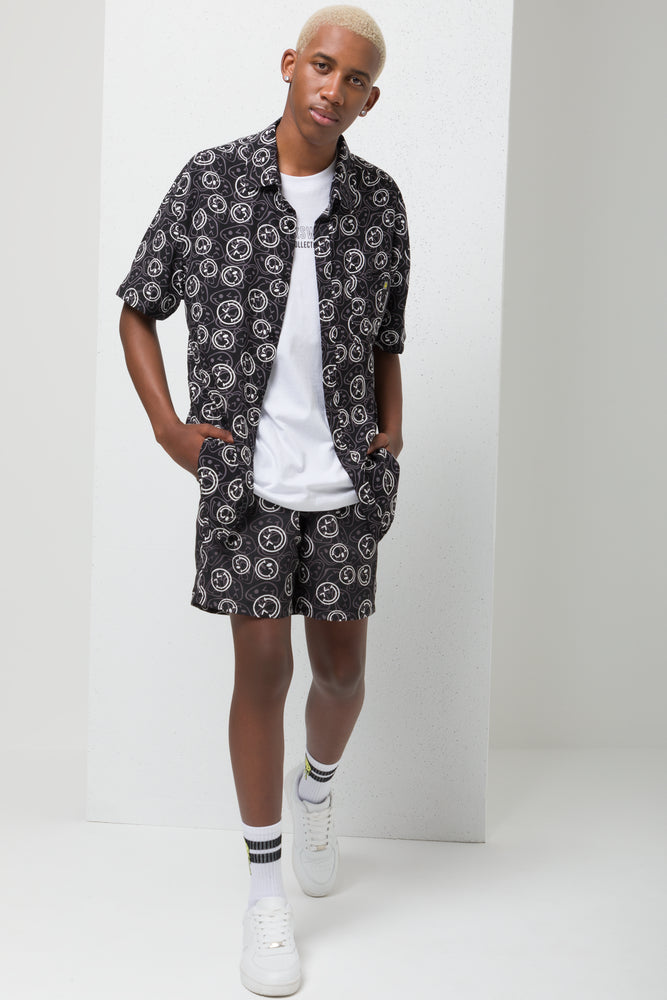 Smiley Swim Shorts Black