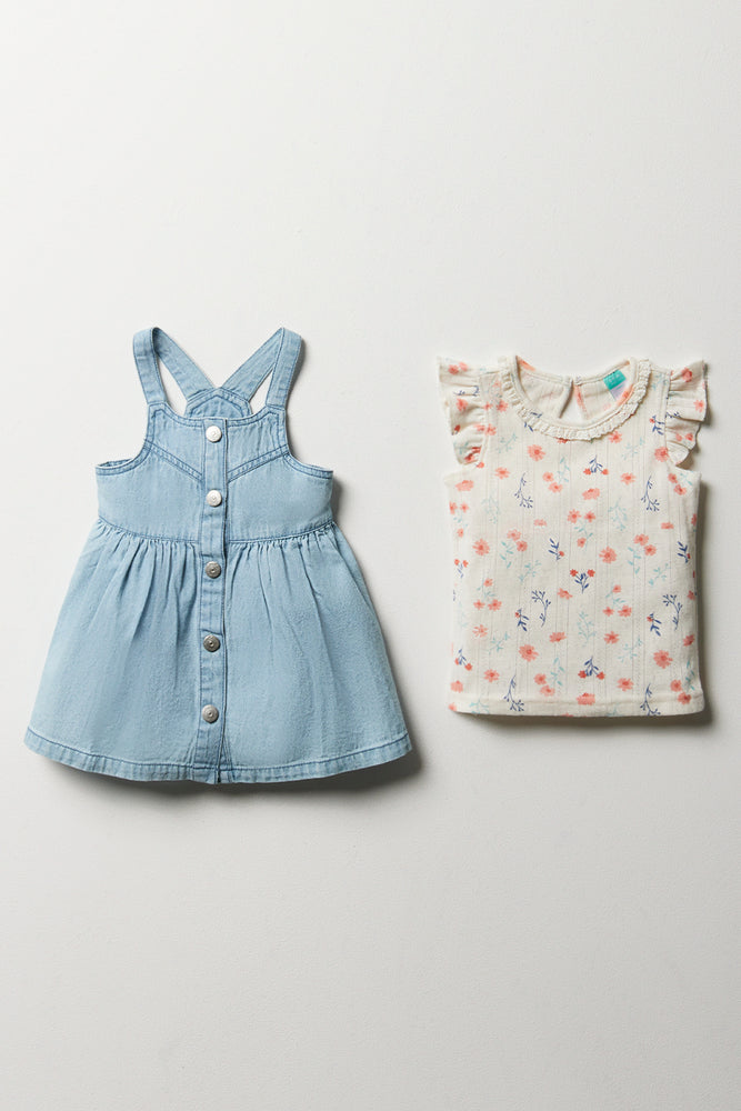 A-Line Denim Pinni Set Light Blue (5)