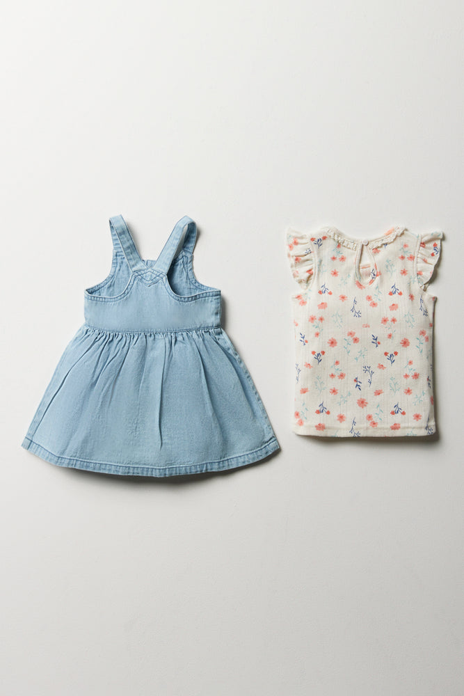 A-Line Denim Pinni Set Light Blue (6)