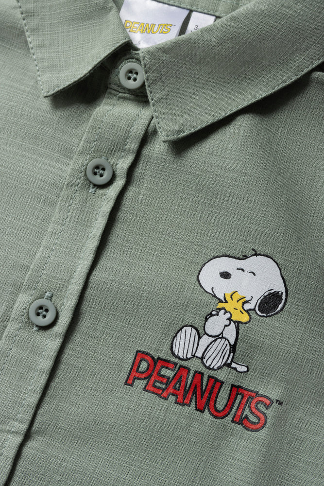 Snoopy Short Sleeve Shirt Green