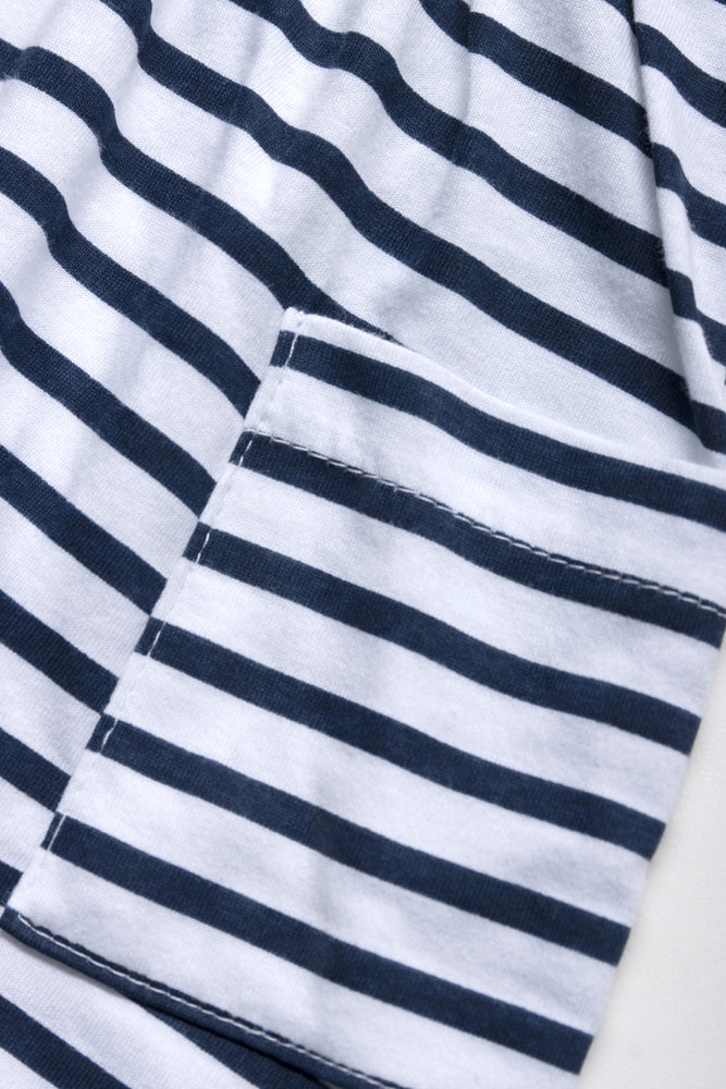 Stripe Dress With Pockets White And Navy