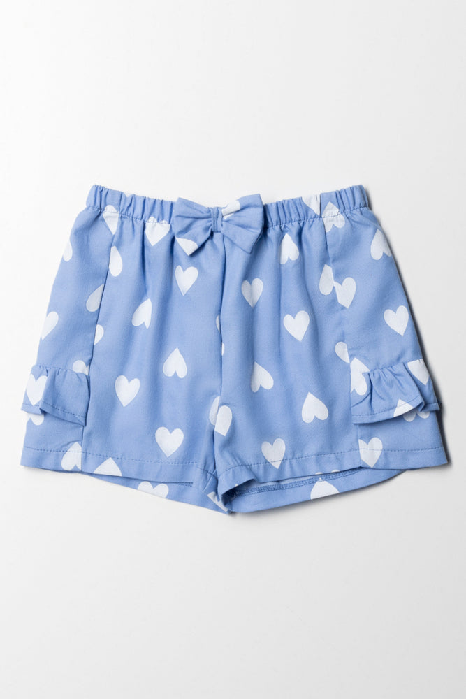Side Frill Shorts Blue