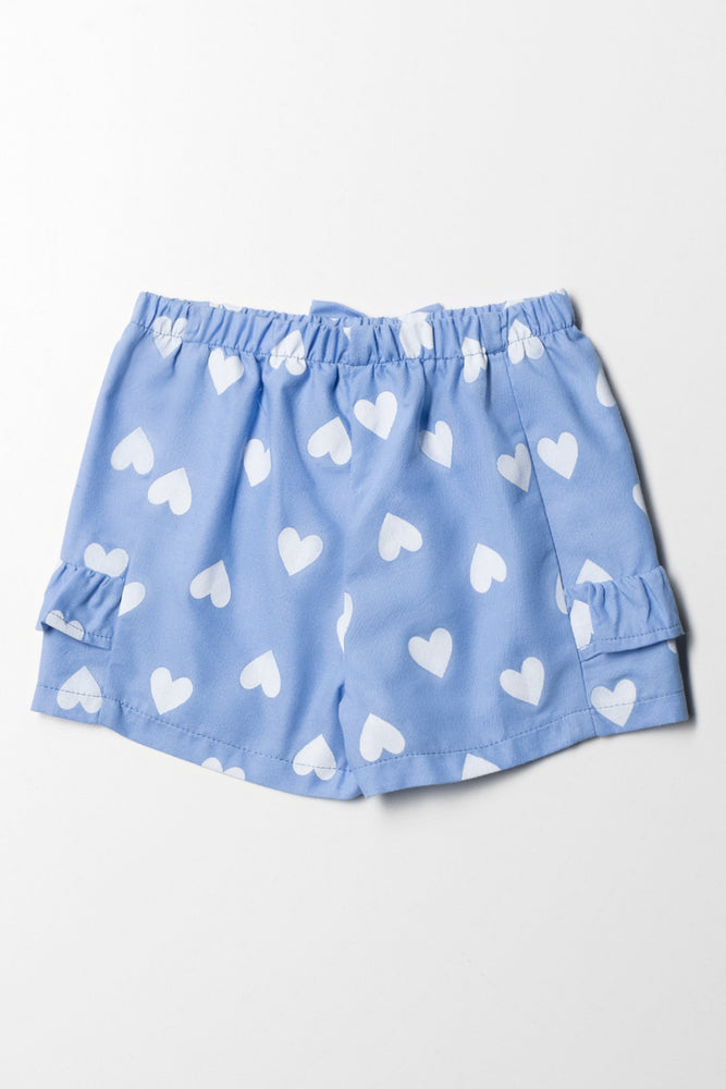 Side Frill Shorts Blue (3)