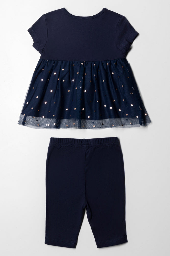 Mesh Leggings & Top Set Navy (4)