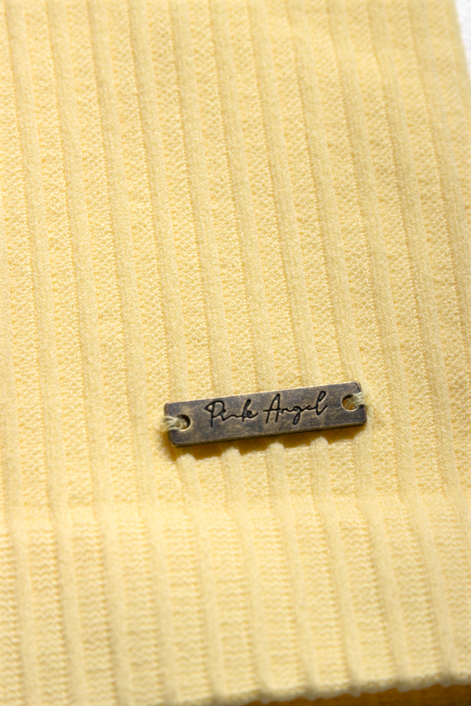 Seamless Strappy Vest Yellow (1)