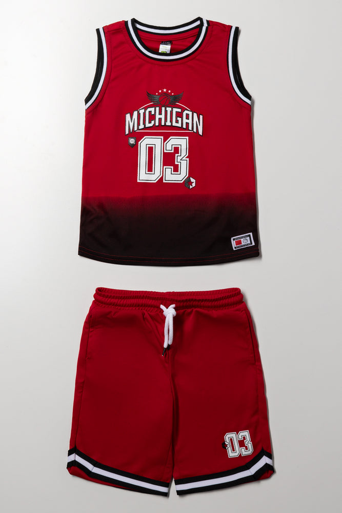 2 Piece Basketball Set Red