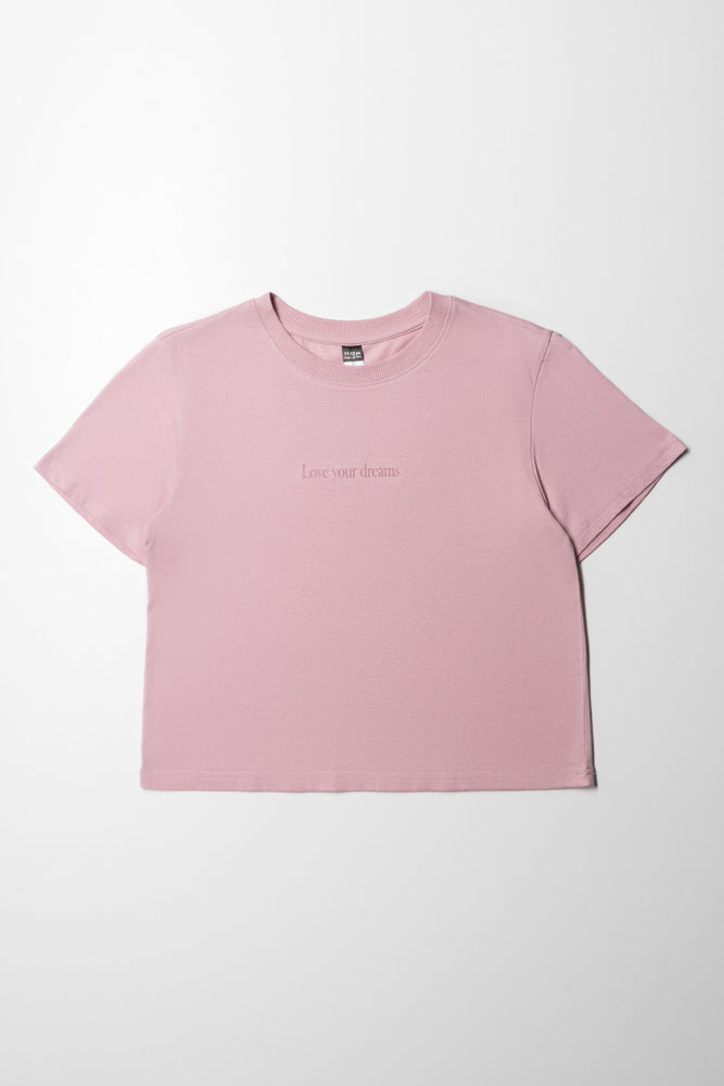 Regular Fit Boxy T-Shirt Pink