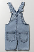 Shorts Denim Dungaree Light Blue (2)