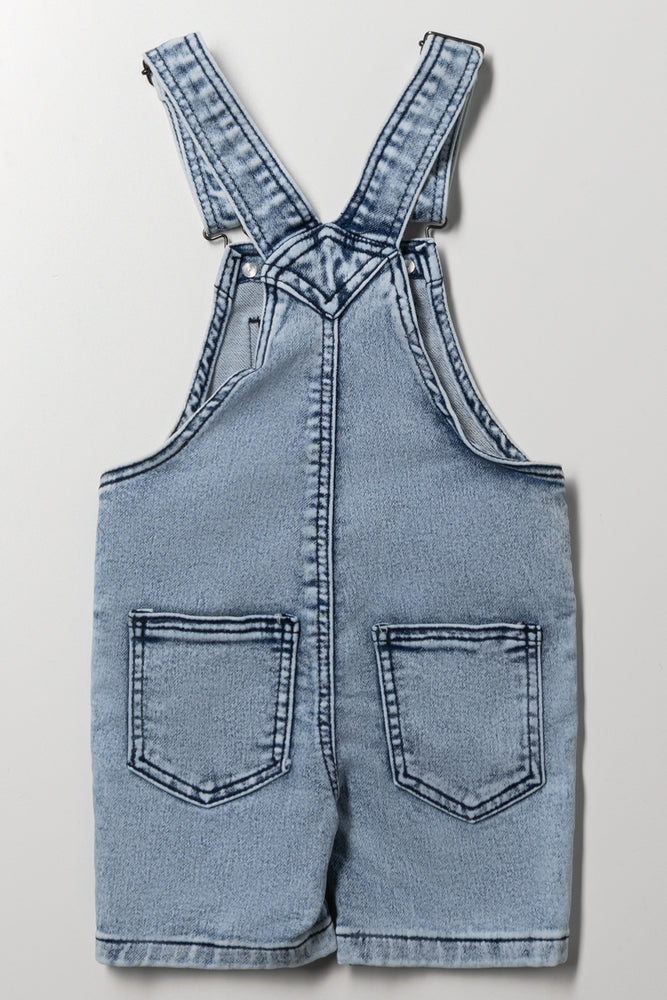 Shorts Denim Dungaree Light Blue (2)