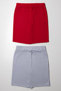 2 Pack Shorts Red And Grey (2)