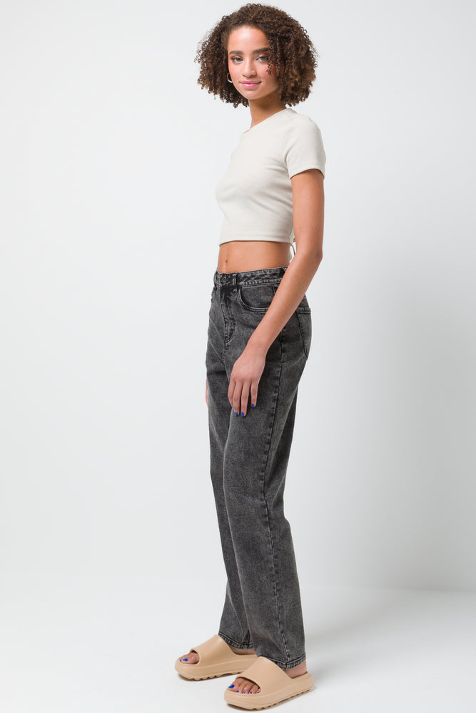 Back Tie Ribbed T-Shirt Natural (1)