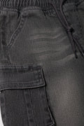 Cargo Denim Shorts Dark Grey (1)