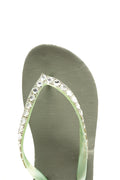Diamante Flip Flop Green (4)