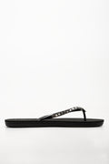 Diamante Flip Flops Black