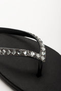 Diamante Flip Flops Black (2)