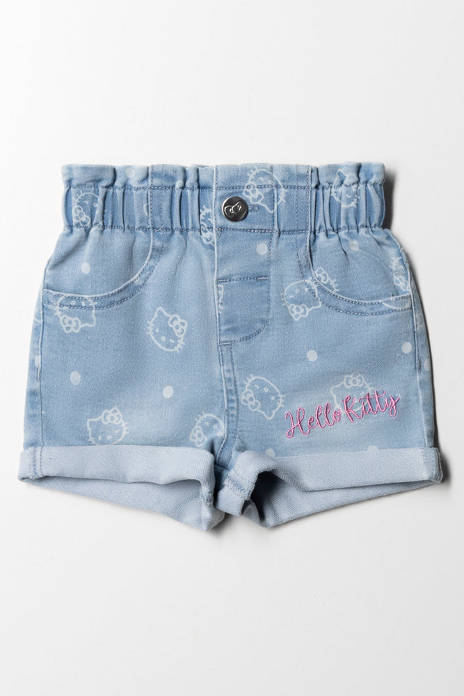Hello Kitty Denim Shorts Blue