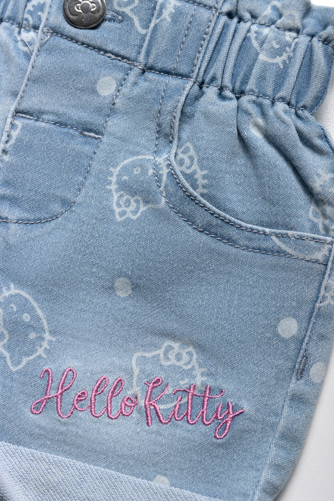 Hello Kitty Denim Shorts Blue (1)